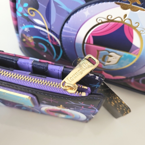 DISNEY X LOUNGEFLY Cinderella Castle Backpack & Wallet Matching Bundle - Picture 6 of 16